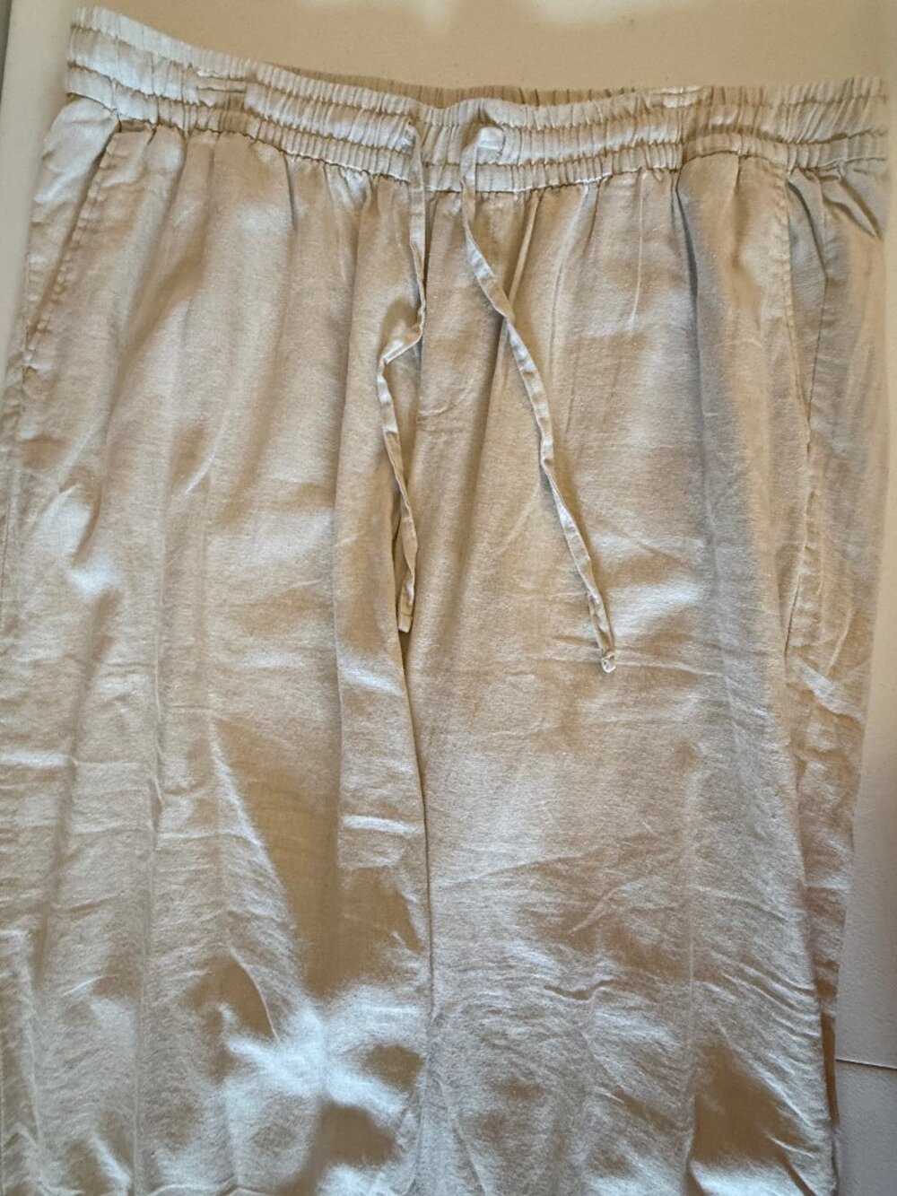 Old Navy, Cream, Linen Pants, 2X